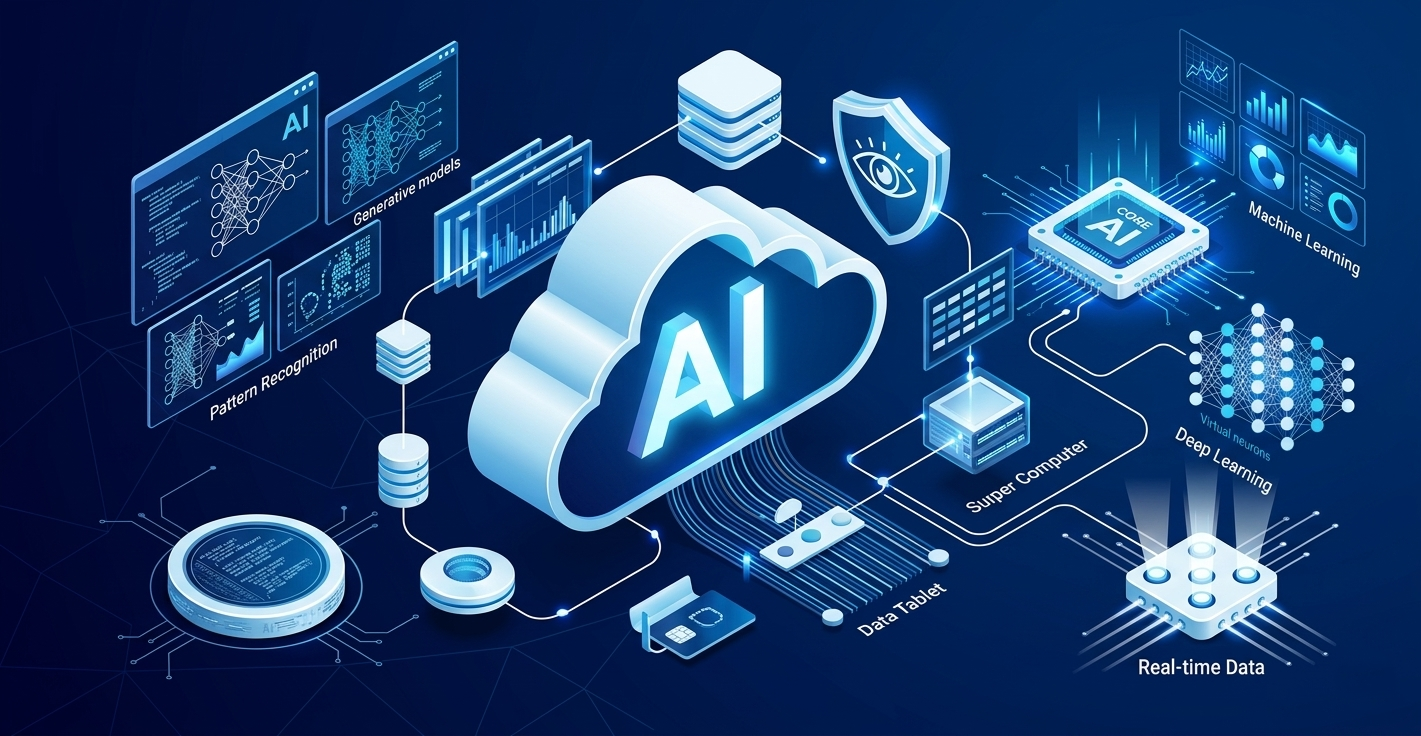 AI-powered analytics dashboard concept for business automation